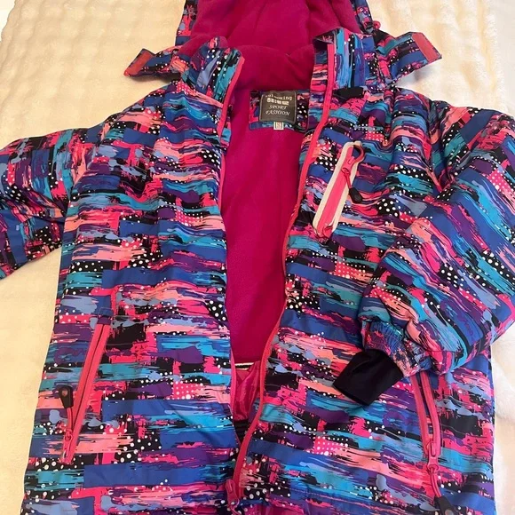 Colorful Patterned Jacket with Hood - Picture 1 of 3
